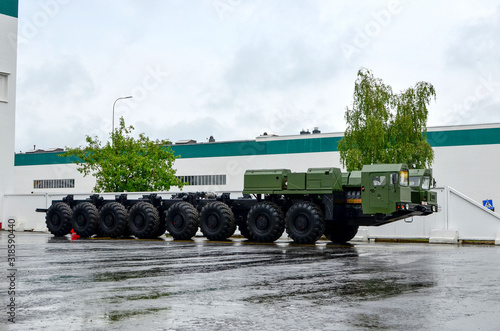 Special wheeled chassis 16x16  for transport launcher missile photo