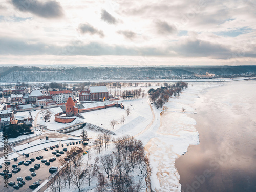 Kaunas old town in the winter day photo