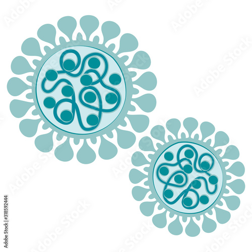 COVID-19  新型コロナウイルス ベクター イラスト