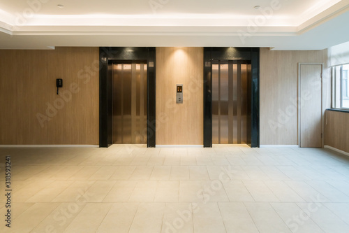 Interior space, hotel elevator room