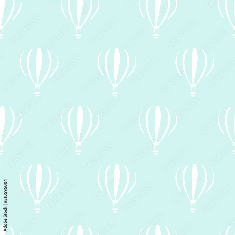 seamless pattern, balloon art background design for fabric scarf and decor