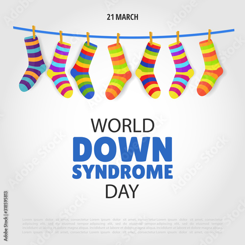 Vector Illustration on the theme World Down Syndrome Day