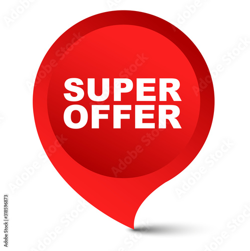 red vector banner super offer