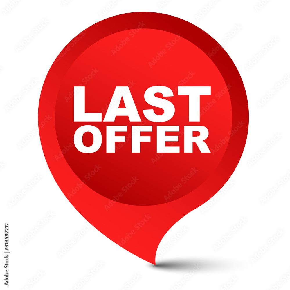 red vector banner last offer