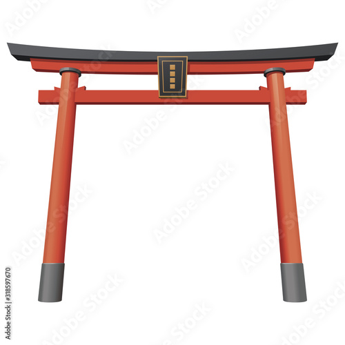 イラスト素材: 鳥居