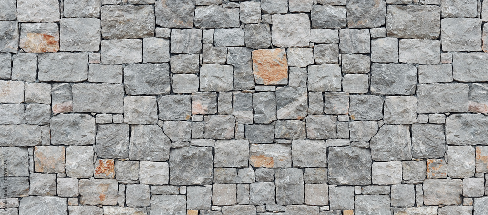 gray stone wall texture - obrazy, fototapety, plakaty 