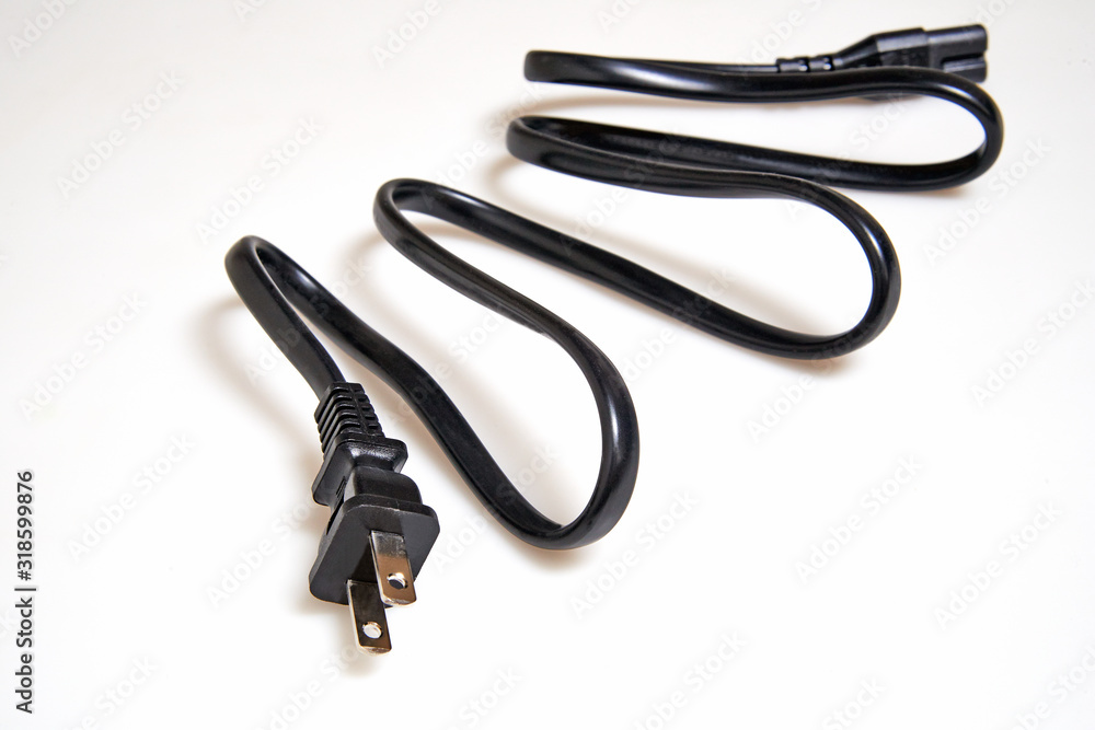 Obraz premium Power Adapter Cable for Cameras on white background