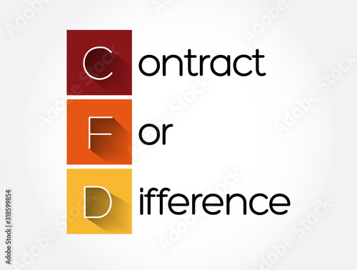 CFD - Contract For Difference acronym, business concept background