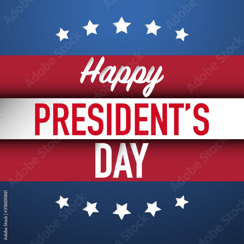 happy president's day poster banner template vector