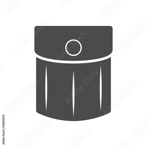 Pocket on clothes icon in flat style.Vector illustration.