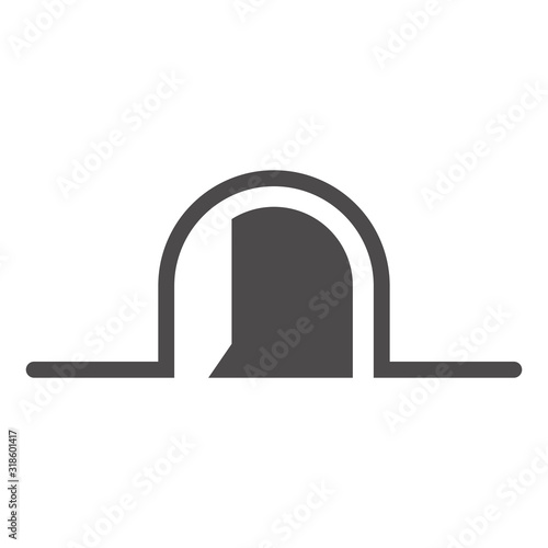 Mouse hole icon in flat style.Vector illustration.