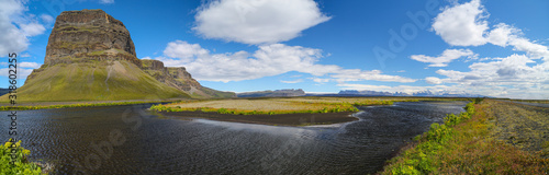 Fotografie Panoramique d'un paysage islandais