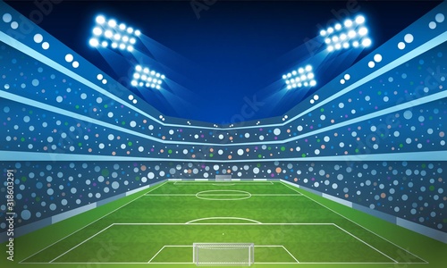 Bright stadium arena lights vector design © photoraidz