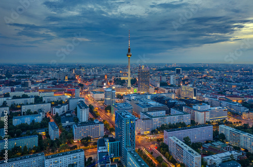 Berlin skyline in the night. Germany © Sliver
