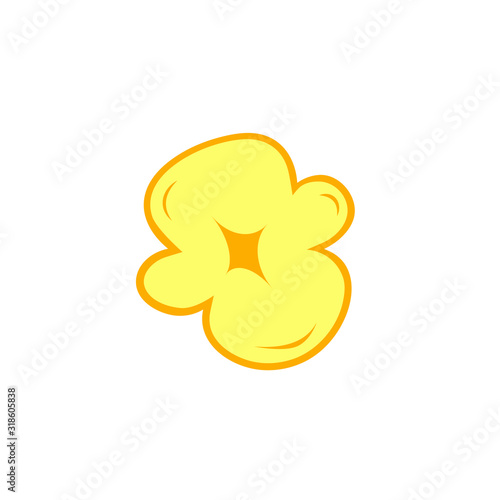 popcorn one piece icon. Clipart image isolated on white background
