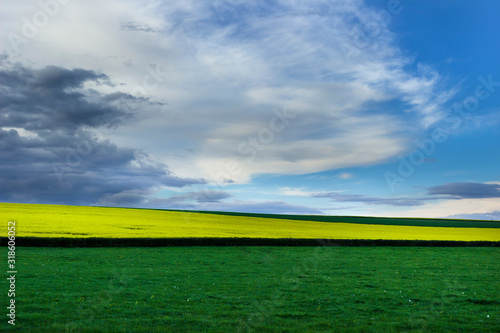 Landscape in Bourgogne countryside  France.