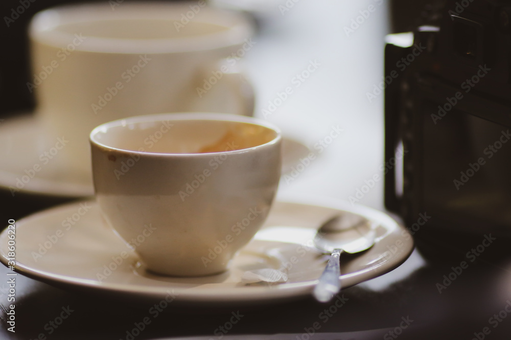 Emtry coffee cup at coffee shop. Emtry coffee cup at coffee shop.