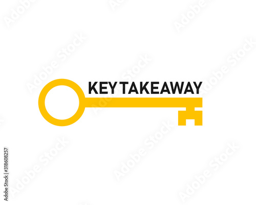 Key Takeaway icon. Clipart image isolated on white background