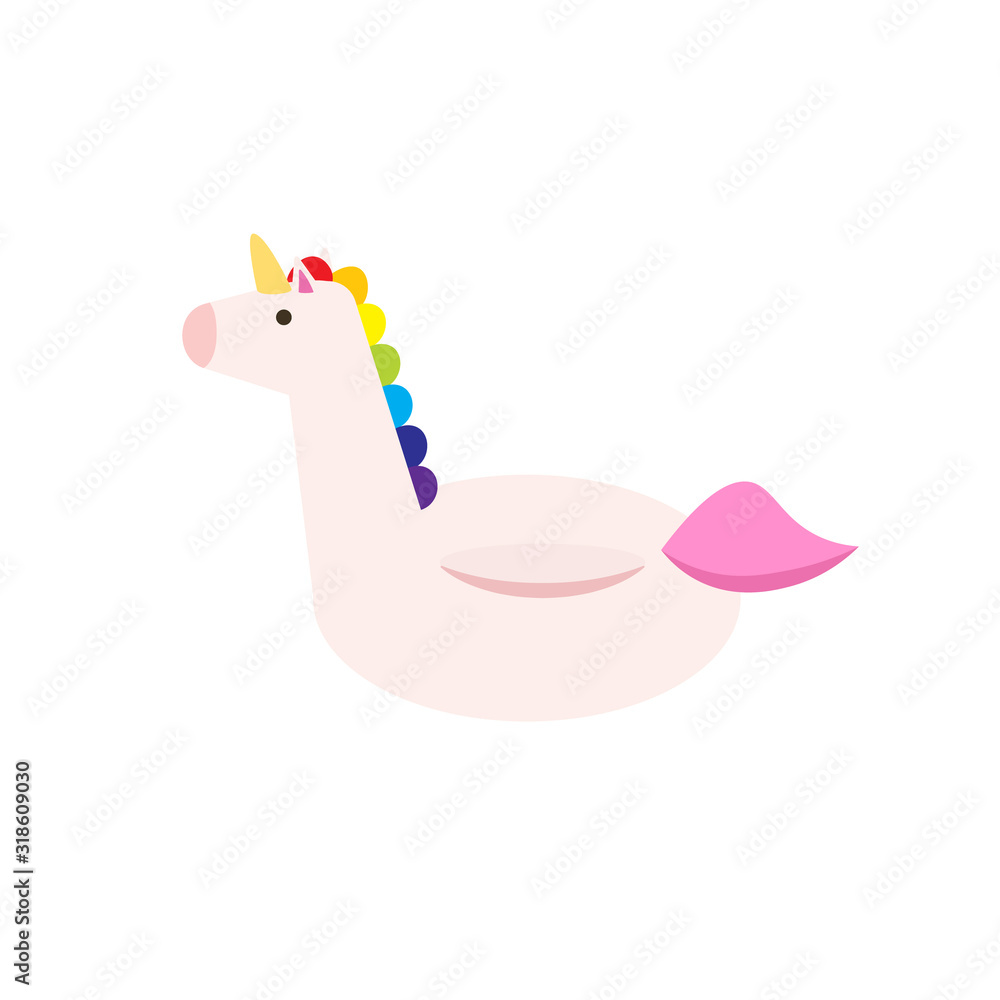 Unicorn pool float icon. Clipart image isolated on white background ...