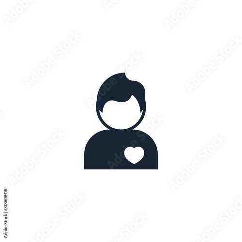 boyfriend creative icon. From Valentines Day icons collection. Isolated boyfriend sign on white background