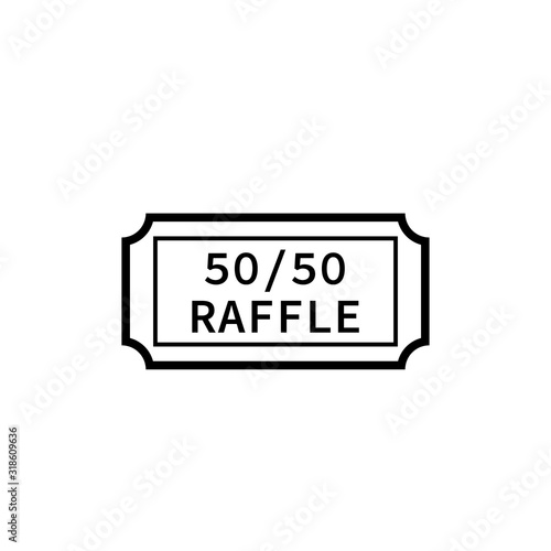 Fundraising raffle icon. Clipart image isolated on white background