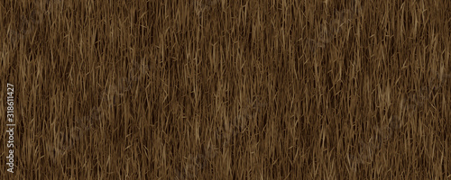 Photography 3d material brown hay grass roof texture