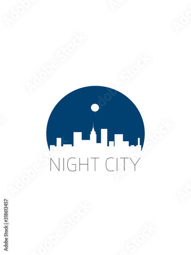 Night circle logo on a white background