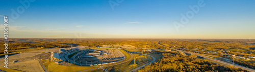 Quadro su tela Kentucky Speedway aerial wide angle panoramic photo