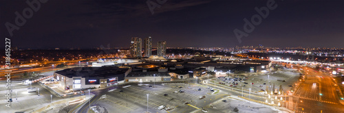 Obraz na płótnie Night aerial panorama CF Sherway Gardens