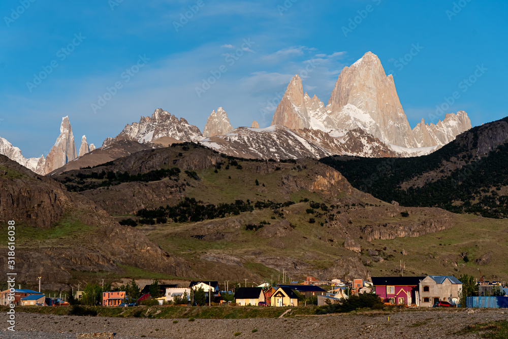 El Chalten is a small town at the foot of the mount Fitz Roy called the trekking capital of Argentina