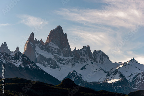 Sunset on Mount Fitz Roy. El Chalten, Patagonia, Argentina