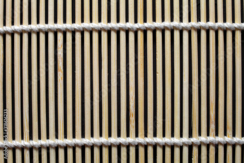 mat bamboo for sushi and rolls macro