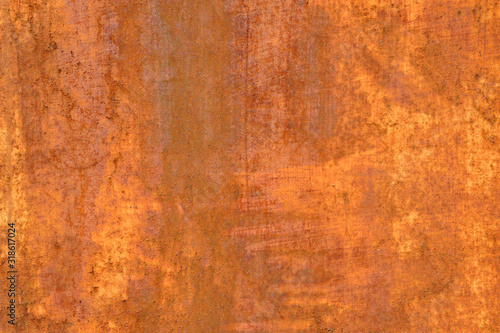 Rusty metal door. Rusty metal texture. Corrosion.