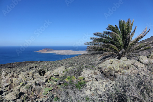 Lanzarote. Panaroma view of the island Graciosa