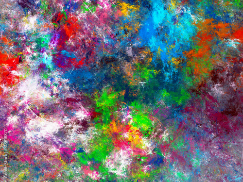 rainbow abstract fractal background 3d rendering illustration