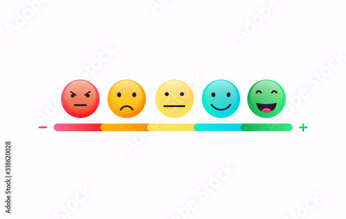 Feedback concept design. Customers review and evaluation of service or good.