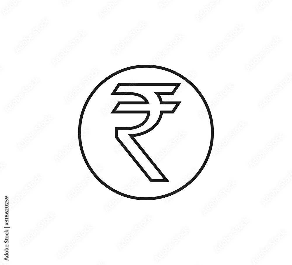 India rupee icon. Vector illustration, flat design India rupee icon. Vector illustration, flat design