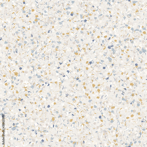  French linen sprinkle texture mulberry paper. Vector broken fibre texture seamless pattern. Grunge abstract background. Country farmhouse style textile. Irregular distressed rough washi allover print