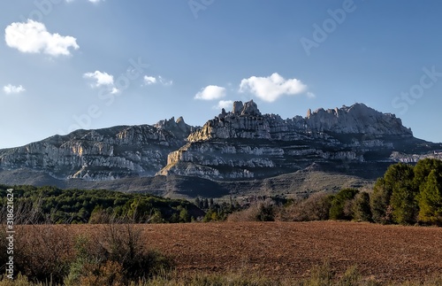 Montserrat Massif seen from Vacarisses towards west