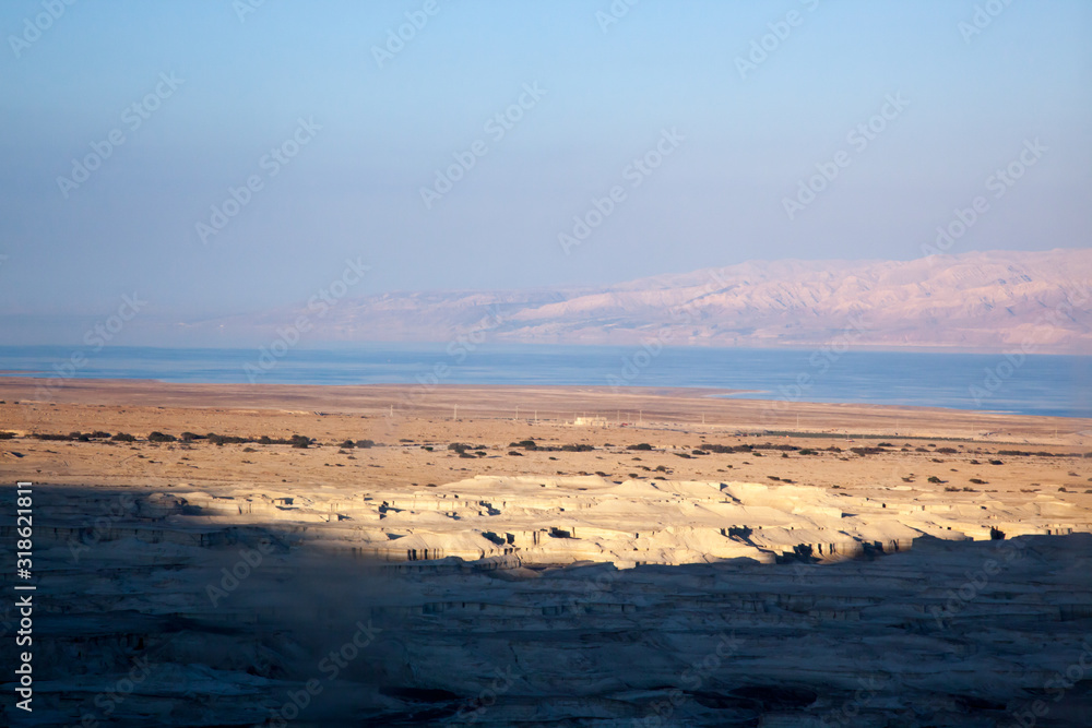 View of the Dead Sea from Massada, Israel