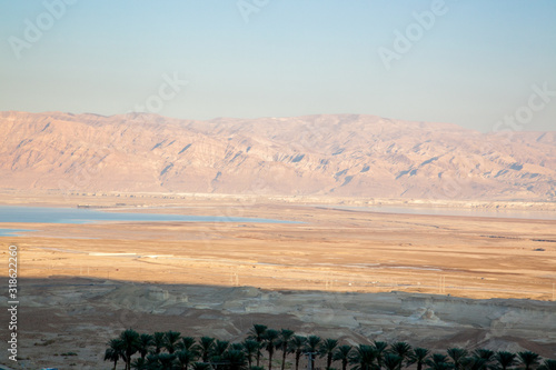 View of the Dead Sea from Massada, Israel