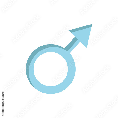 male gender symbol love isolated icon