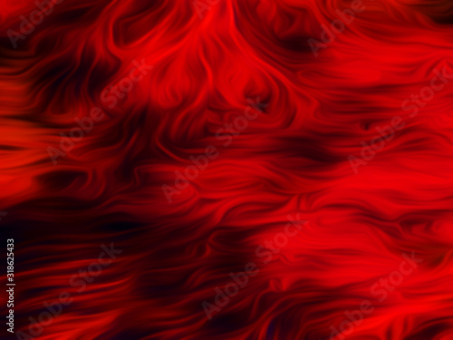 Abstract vivid and vibrant red wavy pattern, texture and background for chaotic and complication concepts and ideas.