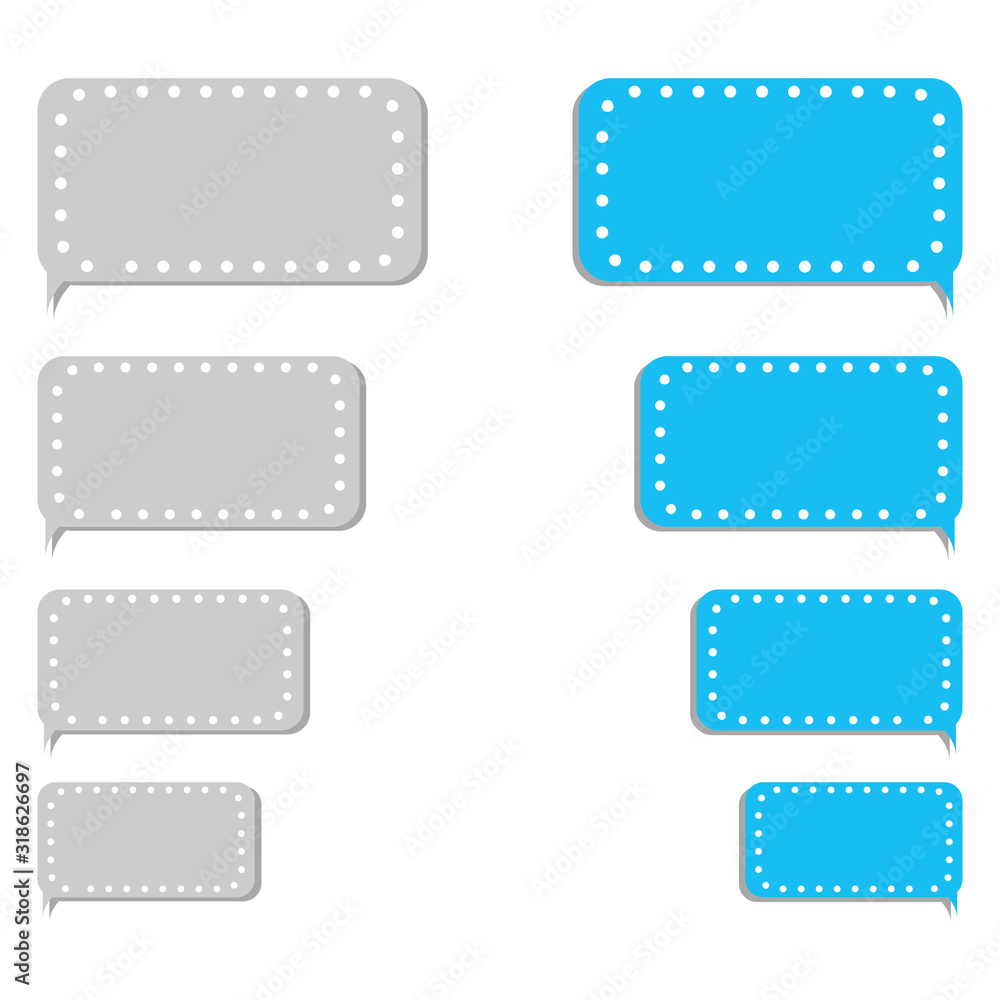 Empty bubble message template for smartphones