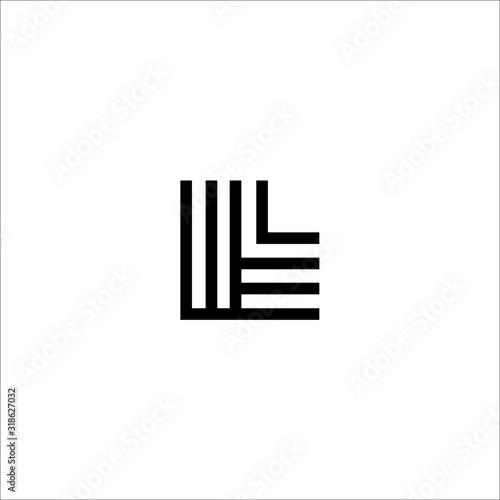 W E or W E L Letter logo Design