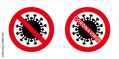 Coronavirus outbreak icon for application or website