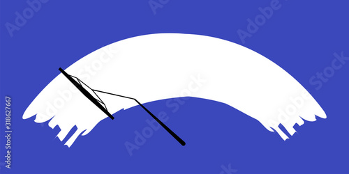 background with wiper in flat style, vector