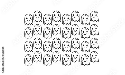 Ragged ghost pattern texture
