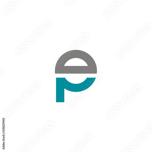 EP E P Letter Logo Design Template