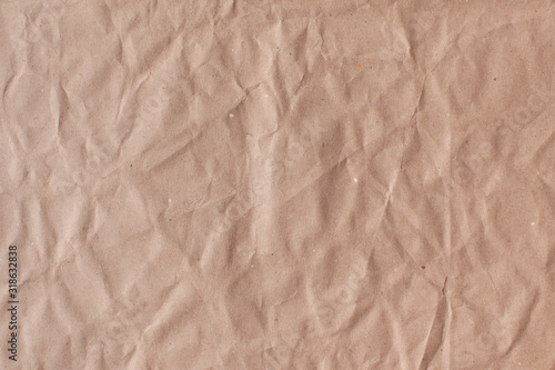 Brown texture crumpled packaging craft recycled paper